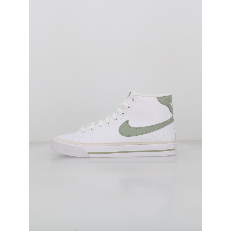 Baskets montantes court legacy blanc vert femme Nike wimod