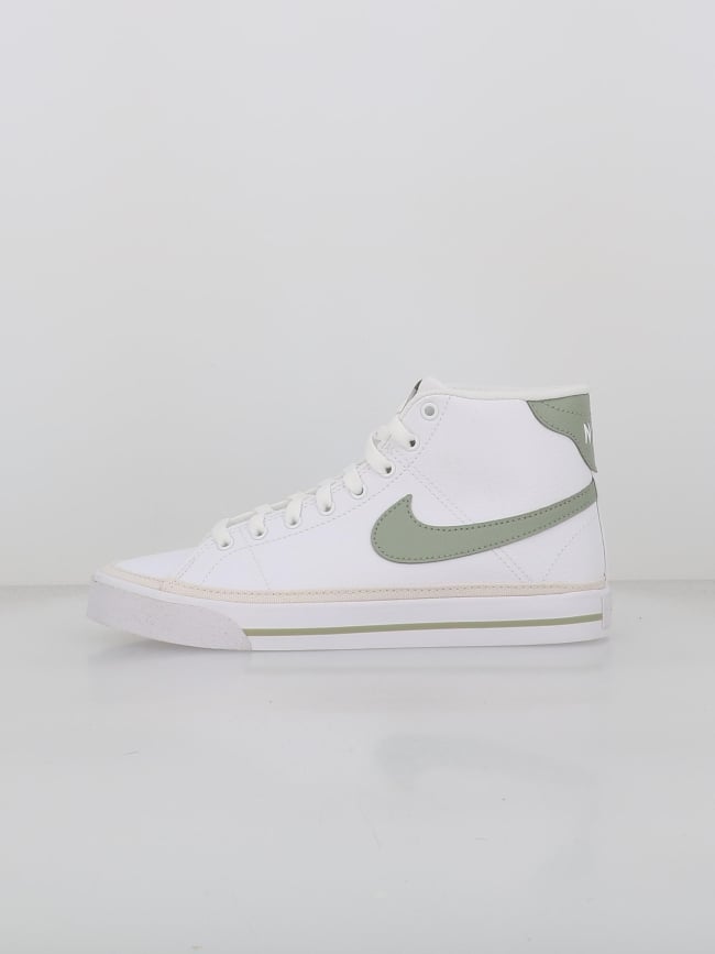 Baskets montantes court legacy blanc vert femme - Nike