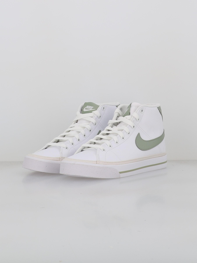 Baskets montantes court legacy blanc vert femme - Nike