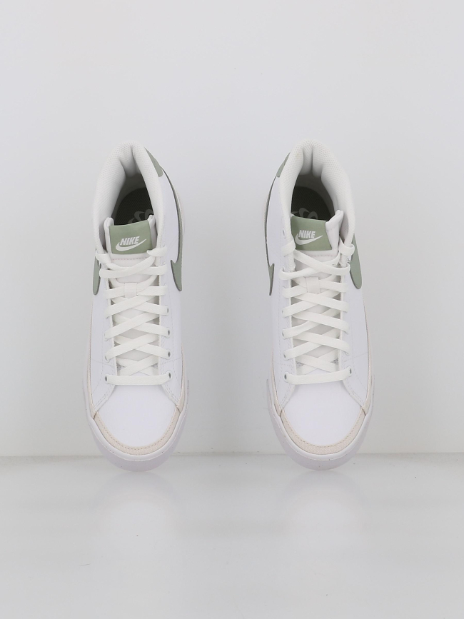 Baskets montantes court legacy blanc vert femme - Nike