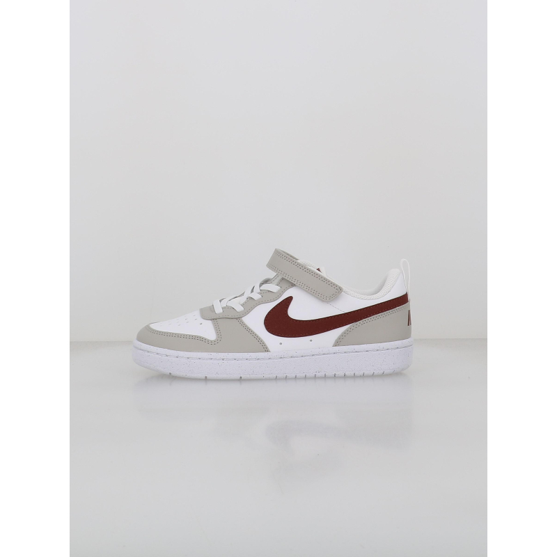 Baskets court borough recraft blanc gris marron enfant - Nike