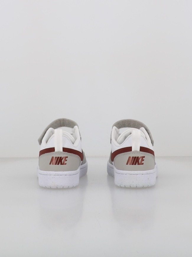 Baskets court borough recraft blanc gris marron enfant - Nike