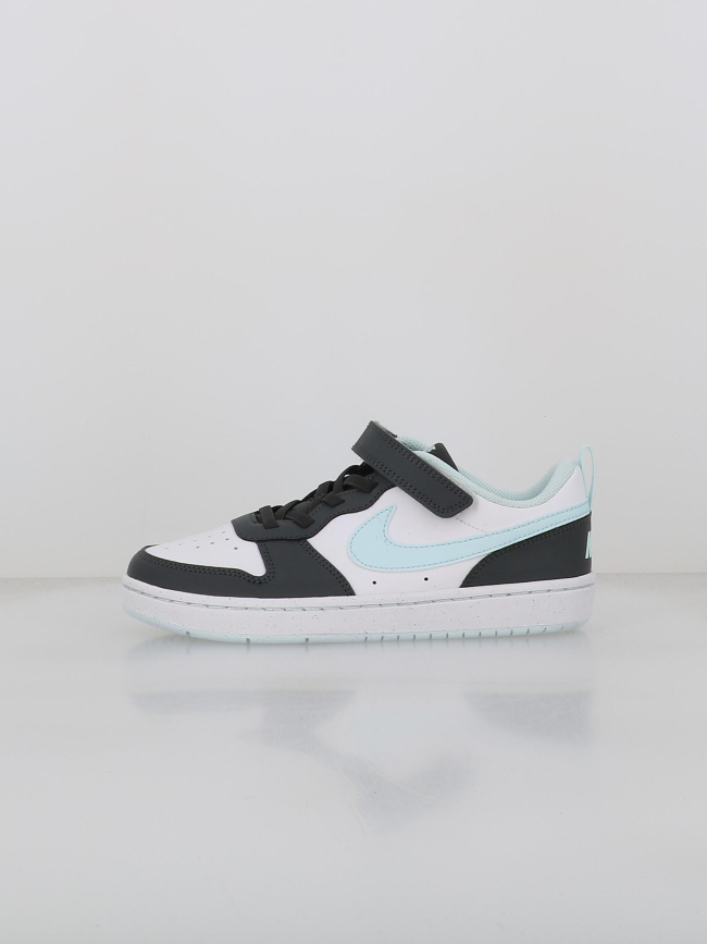 Baskets court borough low blanc bleu et anthracite enfant - Nike