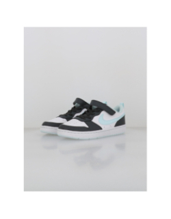 Baskets court borough low blanc bleu et anthracite enfant - Nike