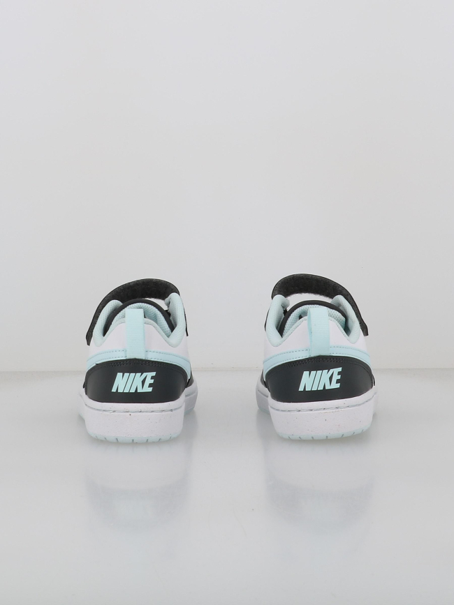 Baskets court borough low blanc bleu et anthracite enfant - Nike