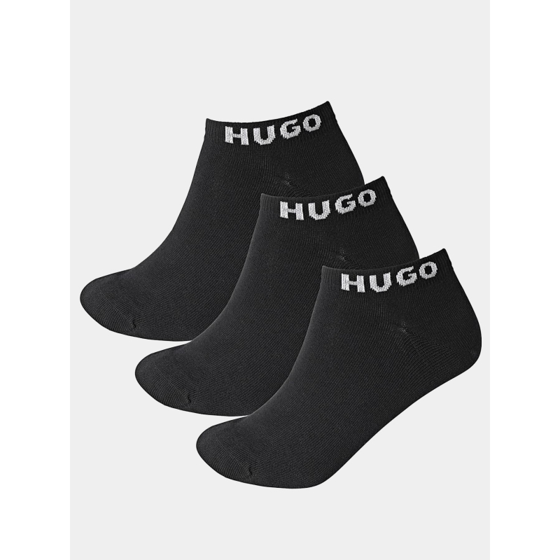 Pack de 3 paires de chaussettes basses noir homme - Hugo