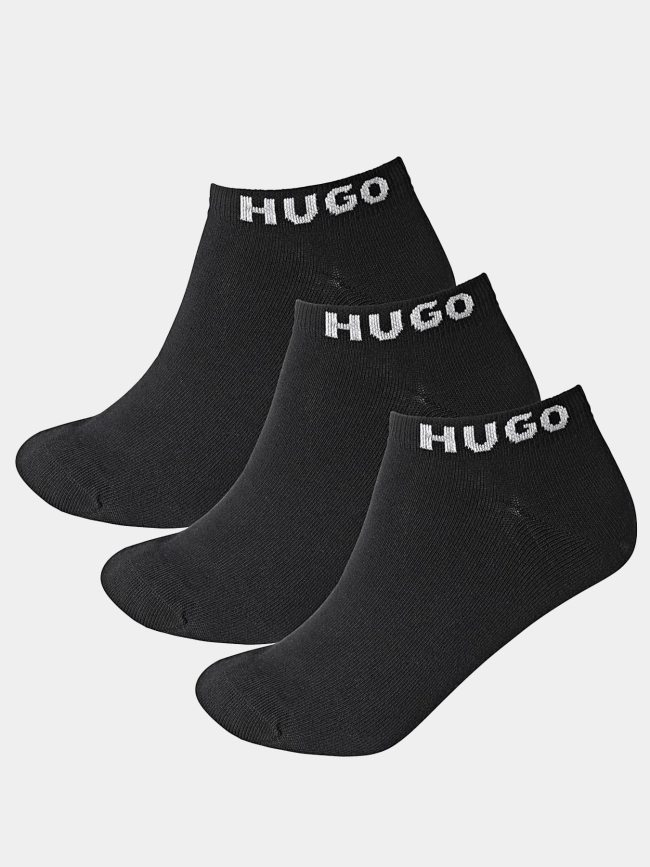 Pack de 3 paires de chaussettes basses noir homme - Hugo