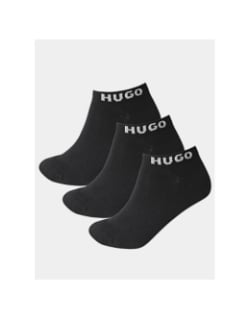 Pack de 3 paires de chaussettes basses noir homme - Hugo