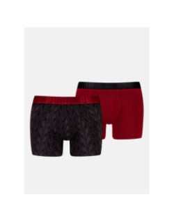 Pack de 2 boxers terrace print noir et rouge homme - Puma