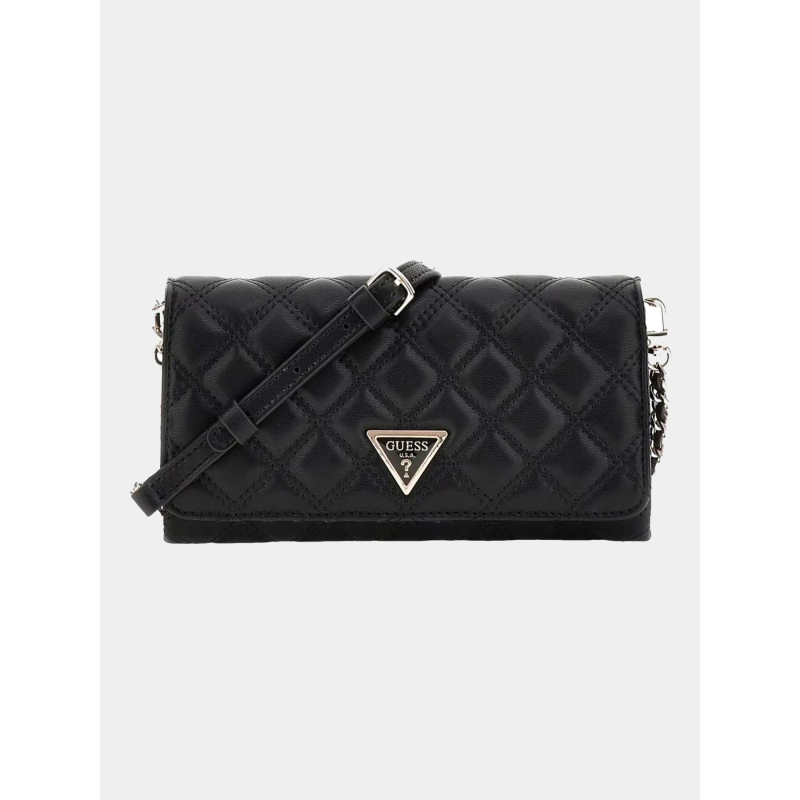 Mini sac à bandoulière giully surpiqué noir femme - Guess