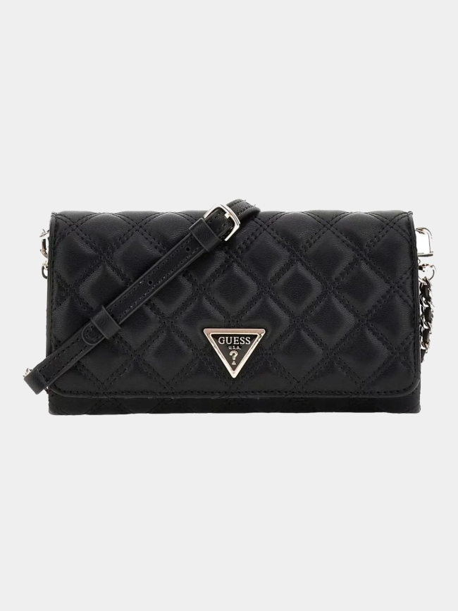 Mini sac à bandoulière giully surpiqué noir femme - Guess