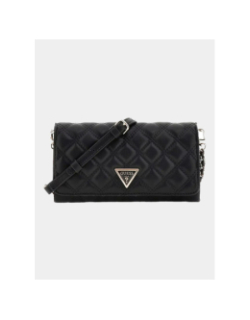 Mini sac à bandoulière giully surpiqué noir femme - Guess