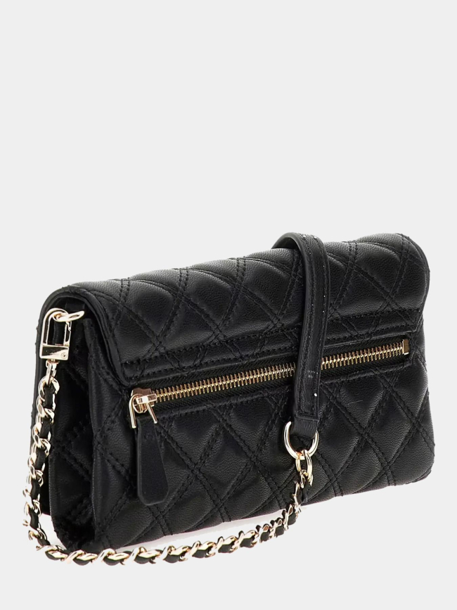 Mini sac à bandoulière giully surpiqué noir femme - Guess