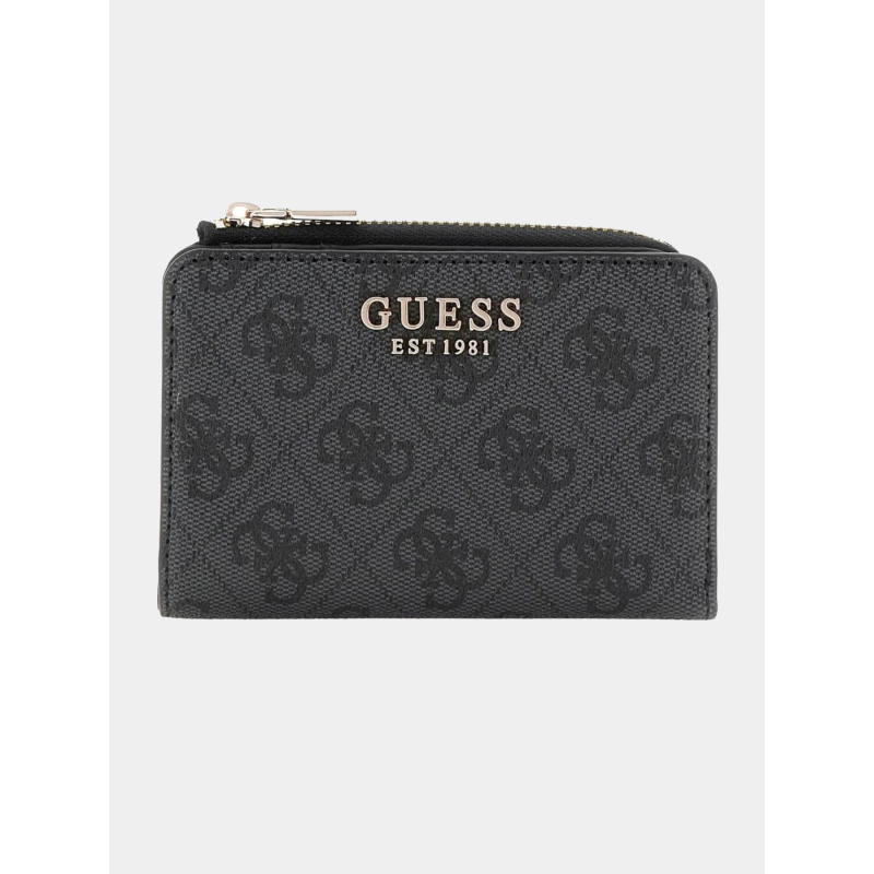 Mini portefeuille laurel noir femme - Guess