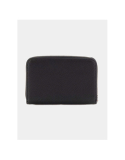 Mini portefeuille laurel saffiano noir femme - Guess