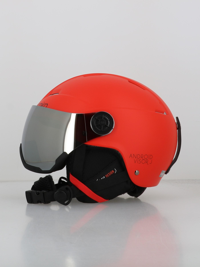 Casque de ski avec masque android visor rouge enfant - Cairn