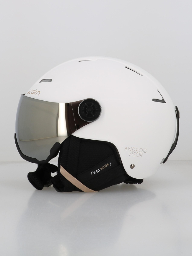 Casque de ski avec masque android visor mat blanc - Cairn