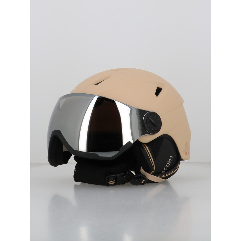 Casque de ski avec masque electron visor beige - Cairn