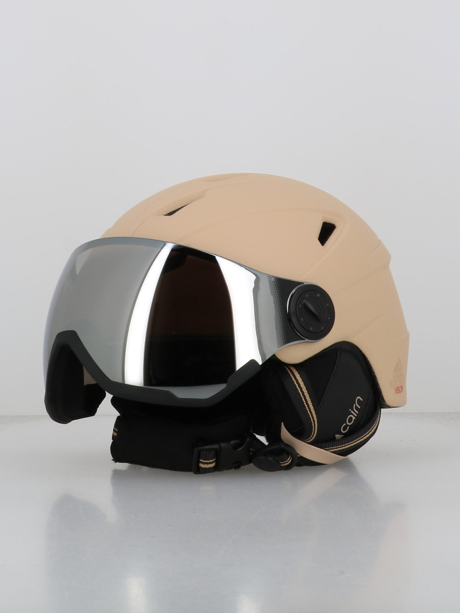 Casque de ski avec masque electron visor beige - Cairn