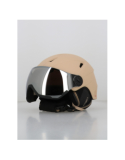 Casque de ski avec masque electron visor beige - Cairn