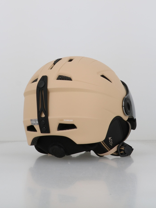 Casque de ski avec masque electron visor beige - Cairn