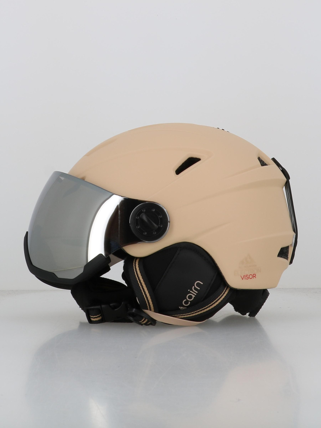 Casque de ski avec masque electron visor beige - Cairn