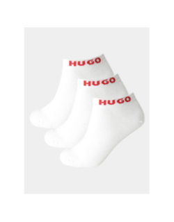 Pack de 3 paires de chaussettes basses blanc homme - Hugo