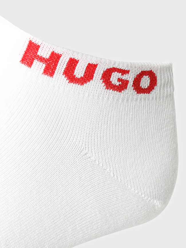 Pack de 3 paires de chaussettes basses blanc homme - Hugo