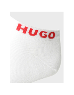 Pack de 3 paires de chaussettes basses blanc homme - Hugo