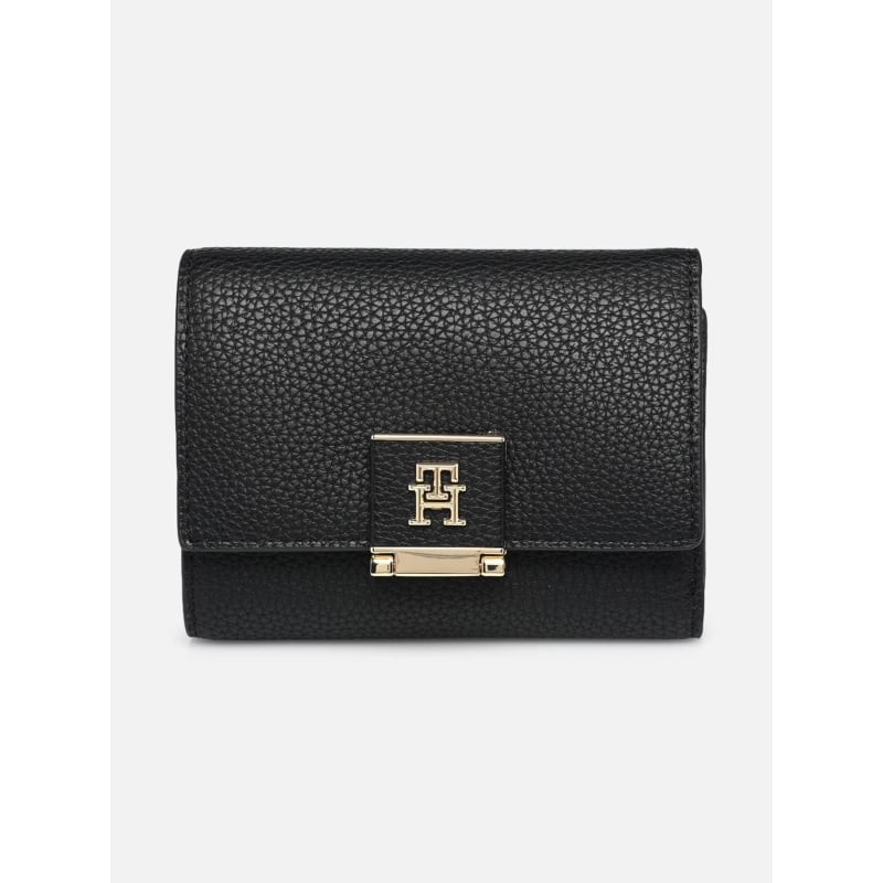 Portefeuille à trois volet noir femme - Tommy Hilfiger