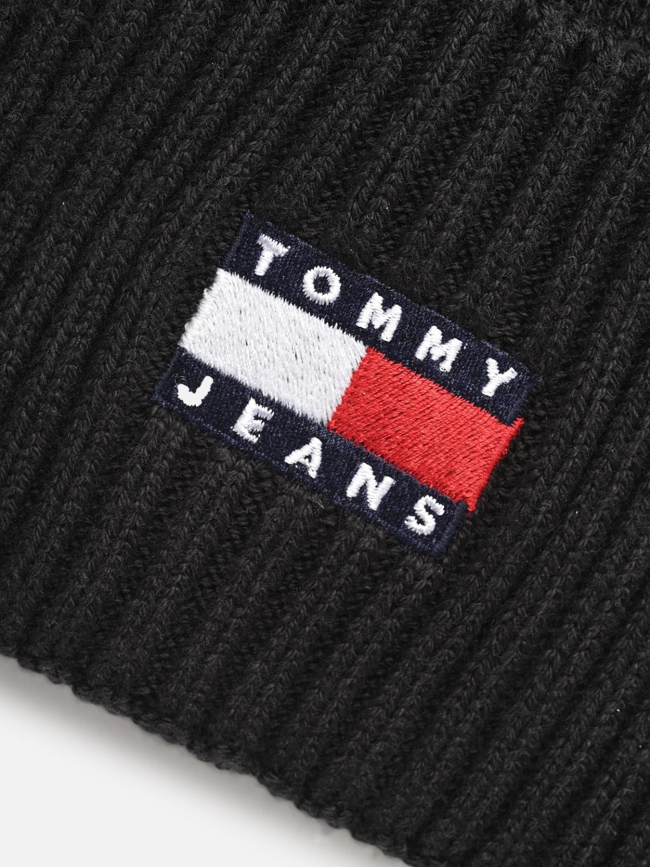 Bonnet héritage côtelé a badge noir homme - Tommy Jeans