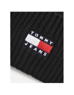 Bonnet héritage côtelé a badge noir homme - Tommy Jeans