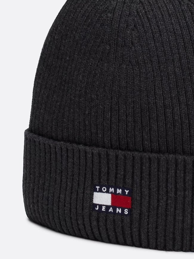 Bonnet heritage core logo gris anthracite - Tommy Jeans