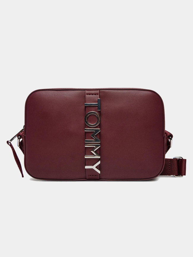 Sac bandoulière City à rabat bordeaux femme - Tommy Jeans