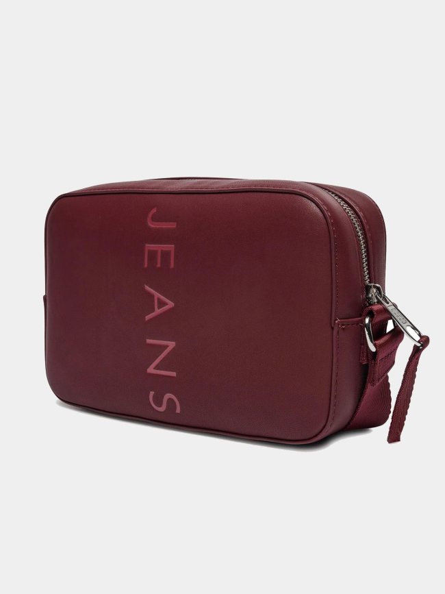 Sac bandoulière City à rabat bordeaux femme - Tommy Jeans