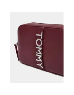 Sac bandoulière City à rabat bordeaux femme - Tommy Jeans