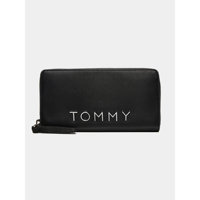 Portefeuille city zippé a logo noir femme - Tommy Jeans