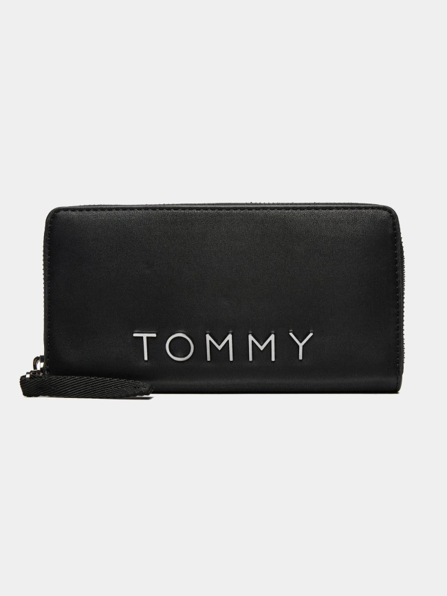 Portefeuille city zippé a logo noir femme - Tommy Jeans