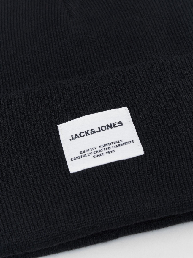 Bonnet jaclong uni noir homme - Jack & Jones