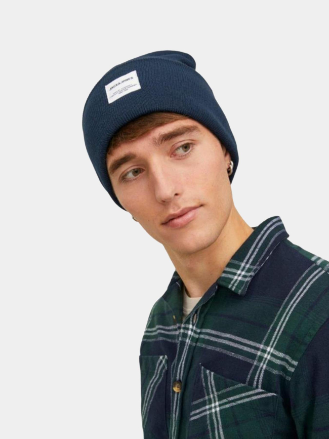 Bonnet jaclong uni bleu marine homme - Jack & Jones