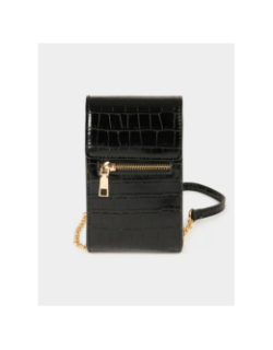 Sac pochette de téléphone crotel noir femme - Morgan