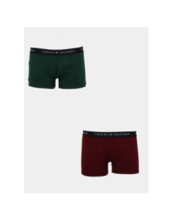 Pack de 2 boxers vert et bordeaux garçon - Tommy Hilfiger