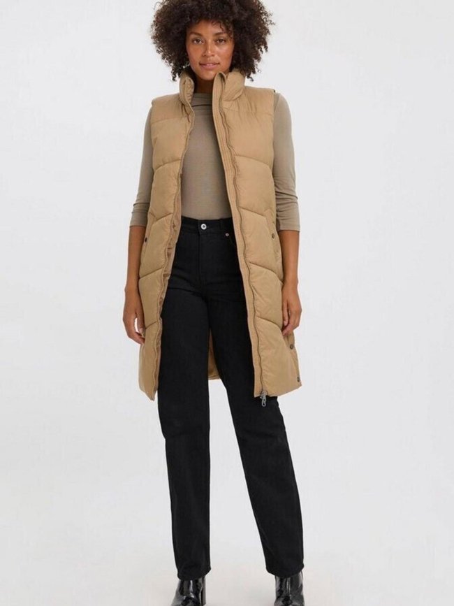 Doudoune sans manche longue uppsala marron femme - Vero Moda