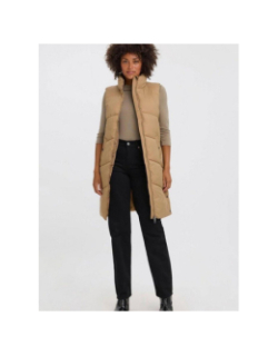 Doudoune sans manche longue uppsala marron femme - Vero Moda