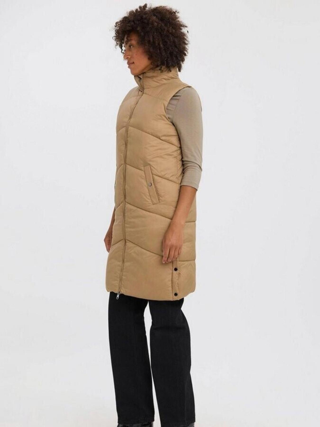 Doudoune sans manche longue uppsala marron femme - Vero Moda