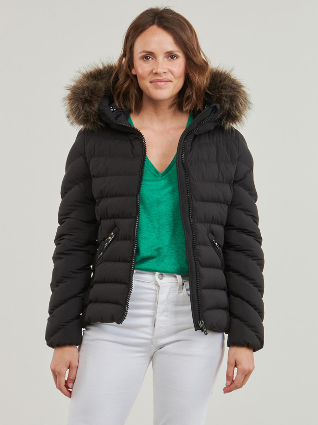 Veste rembourré à capuche fuji noir femme - Superdry