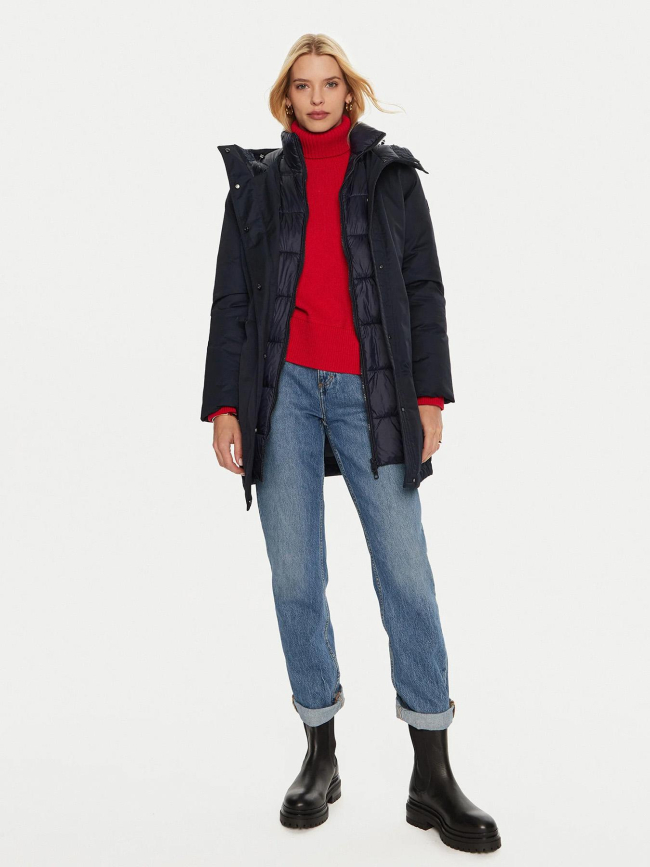 Parka rembourrée mix bleu marine femme - Tommy Hilfiger