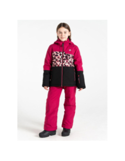 Veste de ski à motif leopard traverse II rose fille - Dare 2b