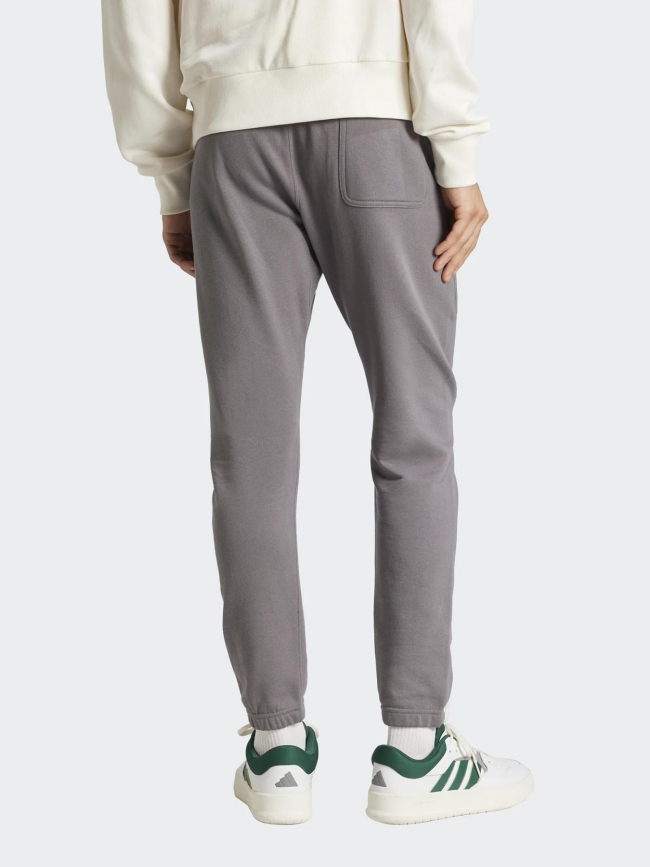 Pantalon de jogging fuselé molleton gris homme - Adidas