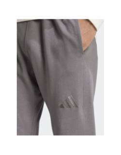 Pantalon de jogging fuselé molleton gris homme - Adidas